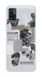 Чехол на ZTE Blade A71 "Коллаж греческие скульптуры" Case Place