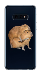 Чехол на Samsung Galaxy S10E "Капибара с ножом" Case Place