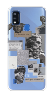 Чехол на ZTE Blade A51 "Коллаж греческие скульптуры" Case Place