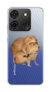 Чехол на Infinix Smart 7 Plus "Капибара с ножом" Case Place