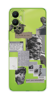 Чехол на Infinix Hot 12 "Коллаж греческие скульптуры" Case Place