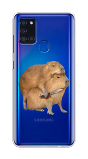 Чехол на Samsung Galaxy A21s "Капибара с ножом" Case Place