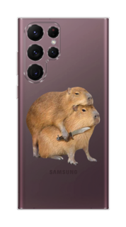 Чехол на Samsung Galaxy S22 Ultra "Капибара с ножом" Case Place