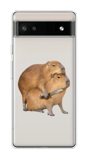 Чехол на Google Pixel 6A "Капибара с ножом" Case Place