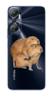 Чехол на Infinix Hot 20 4G "Капибара с ножом" Case Place