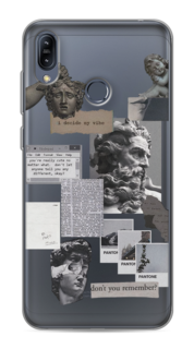 Чехол на Asus Zenfone Max M2 ZB633KL "Коллаж греческие скульптуры" Case Place