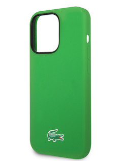 Чехол Lacoste для iPhone 15 Pro Croc Logo с Magsafe зеленый