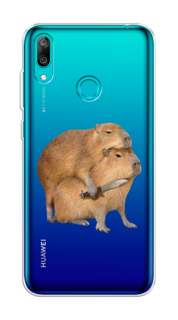 Чехол на Huawei Y7 2019 "Капибара с ножом" Case Place