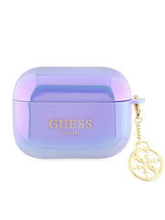 Чехол Guess для Airpods Pro with 4G Charm Iridescent Purple
