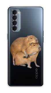 Чехол на Oppo Reno 4 Pro "Капибара с ножом" Case Place