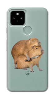 Чехол на Google Pixel 5 "Капибара с ножом" Case Place