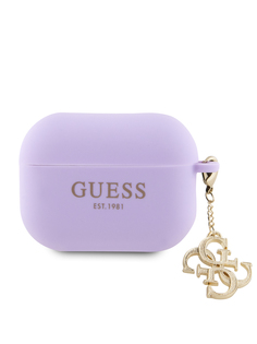 Чехол Guess для Airpods Pro 2 with Big 4G charm Purple