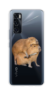 Чехол на Vivo V20 SE "Капибара с ножом" Case Place