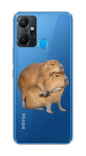 Чехол на Infinix Smart 6 Plus "Капибара с ножом" Case Place