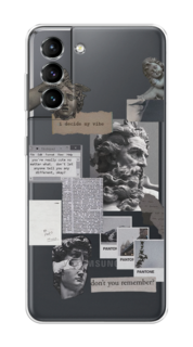 Чехол на Samsung Galaxy S21 "Коллаж греческие скульптуры" Case Place