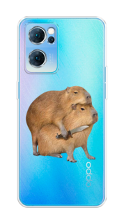 Чехол на Oppo Reno 7 5G "Капибара с ножом" Case Place