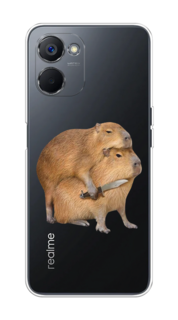 Чехол на Realme V20 "Капибара с ножом" Case Place