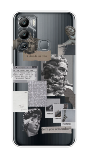 Чехол на Infinix Hot 12i "Коллаж греческие скульптуры" Case Place