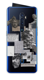 Чехол на Oppo Reno 2 "Коллаж греческие скульптуры" Case Place
