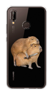 Чехол на Huawei Nova 3 "Капибара с ножом" Case Place