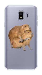 Чехол на Samsung Galaxy J4 "Капибара с ножом" Case Place