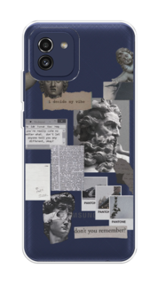 Чехол на Samsung Galaxy A03 "Коллаж греческие скульптуры" Case Place
