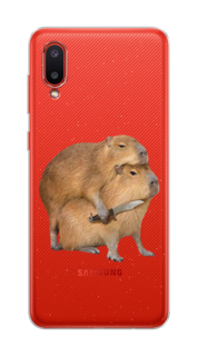 Чехол на Samsung Galaxy A02 "Капибара с ножом" Case Place
