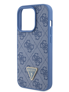 Чехол Guess для iPhone 15 Pro Diamond metal logo Hard Blue