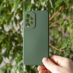 Чехол Liquid Silicone Pro для Samsung Galaxy A53, зеленый, картон, Deppa