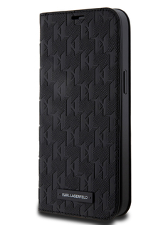 Чехол Karl Lagerfeld для iPhone 15 Pro Max с картхолдером и функцией подставки, черный