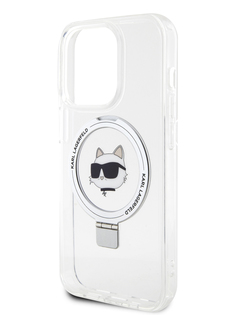 Чехол Karl Lagerfeld для iPhone 15 Pro Max с функцией подставки и MagSafe, прозрачный