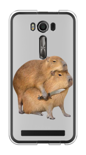 Чехол на Asus Zenfone 2 Laser ZE500KL "Капибара с ножом" Case Place