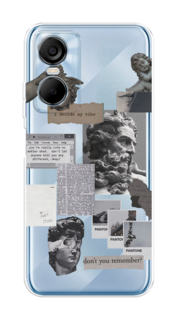Чехол на Tecno Pop 6 Pro "Коллаж греческие скульптуры" Case Place
