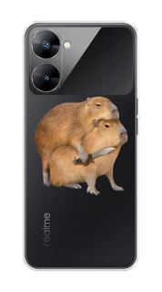 Чехол на Oppo Realme V30 5G/V30T 5G "Капибара с ножом" Case Place