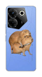 Чехол на Tecno Camon 20 Pro 5G "Капибара с ножом" Case Place