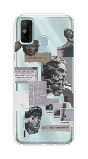 Чехол на Tecno Spark 6 Go "Коллаж греческие скульптуры" Case Place