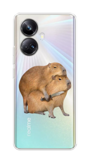 Чехол на Realme 10 Pro+ "Капибара с ножом" Case Place