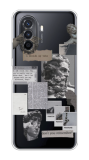Чехол на Huawei Nova Y70 "Коллаж греческие скульптуры" Case Place