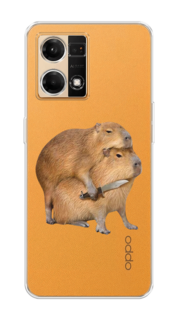 Чехол на Oppo Reno 7 4G/8 4G "Капибара с ножом" Case Place