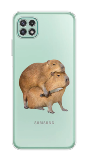 Чехол на Samsung Galaxy A22s 5G "Капибара с ножом" Case Place