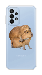 Чехол на Samsung Galaxy A23 "Капибара с ножом" Case Place