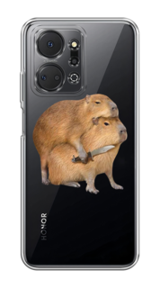 Чехол на Honor X7A/X7A Plus "Капибара с ножом" Case Place