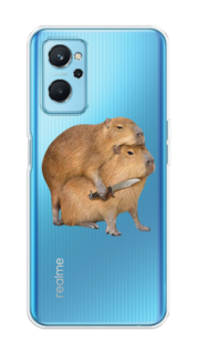 Чехол на Realme 9i/Oppo A96 4G "Капибара с ножом" Case Place