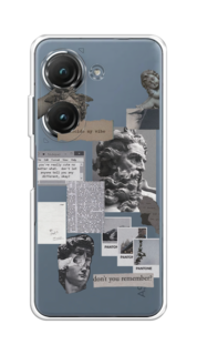 Чехол на Asus ZenFone 9/ZenFone 10 "Коллаж греческие скульптуры" Case Place