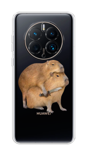 Чехол на Huawei Mate 50 Pro "Капибара с ножом" Case Place