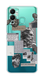 Чехол на Infinix Hot 12 Play "Коллаж греческие скульптуры" Case Place
