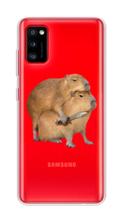 Чехол на Samsung Galaxy A41 "Капибара с ножом" Case Place