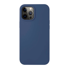 Чехол Liquid Silicone Pro для Apple iPhone 12/12 Pro, синий, картон, Deppa (870123)