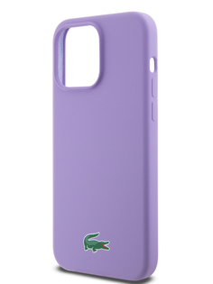 Чехол Lacoste для iPhone 15 Pro Max Croc Logo с Magsafe Hard Parme