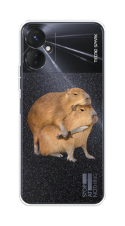 Чехол на Tecno Spark 9 Pro "Капибара с ножом" Case Place